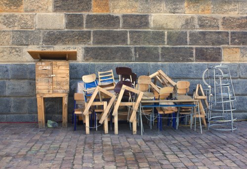 Various pieces of furniture ready for disposal in Soho