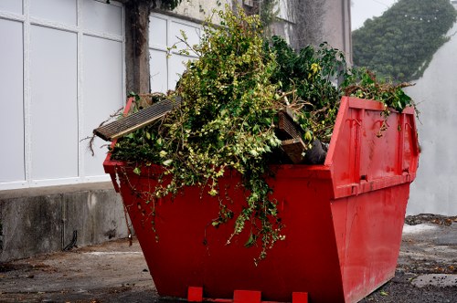 Professional waste management team at work